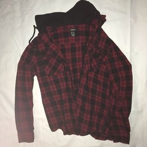 Forever 21 hooded flannel